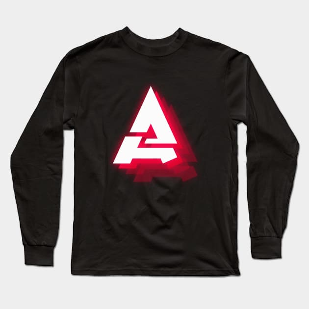 letter A text effect red neon Long Sleeve T-Shirt by Sitohangstudio